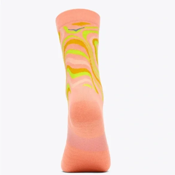 Hoka Orange and Green Patterned Socks - Picture 2 of 4